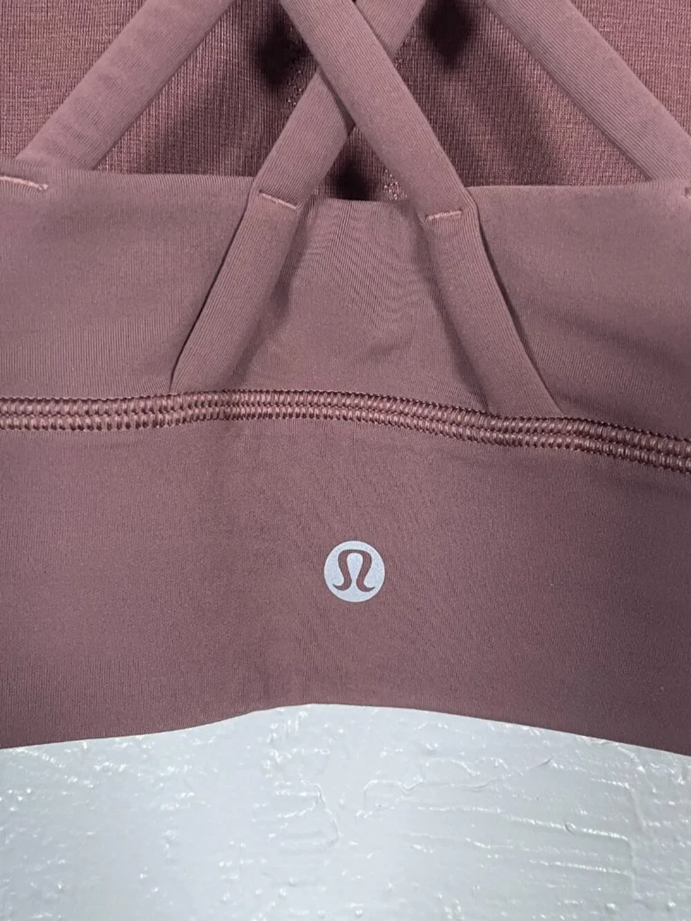 Lululemon Women 6 Mauve Pink Energy Bra High Neck Long Line Athleisure Workout